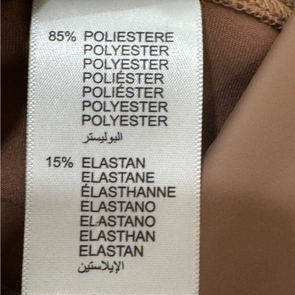 Freddy WRUP Faux Leather High Waisted Zipper Petite Length Mocha Women's XL - Picture 4 of 16